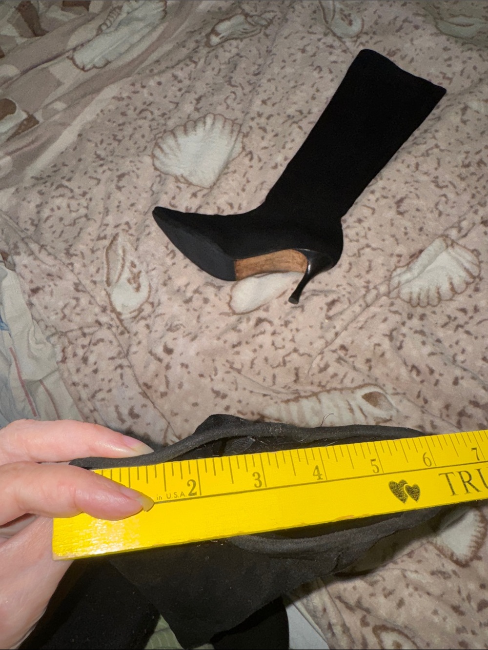 Manolo Blahnik Black Suede Knee-High 3” heel pull-on Stiletto Boots 40.5 - Picture 11 of 17
